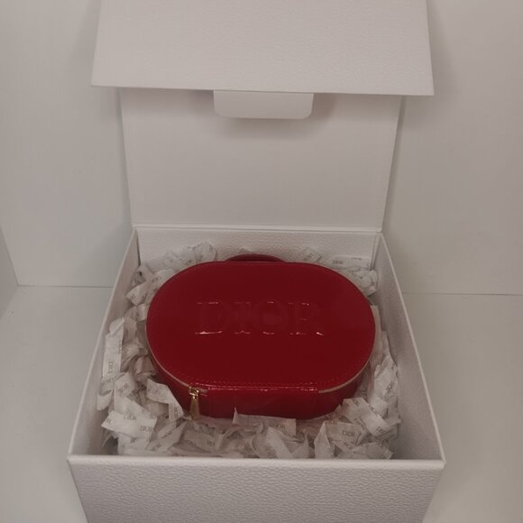 DIOR Handbags - DIOR VIBRANT RED COSMETIC CASE